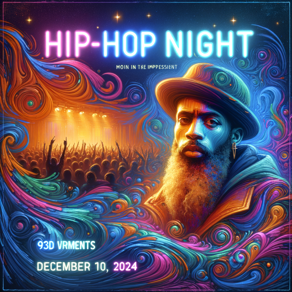 Ein Flyer für HipHop Night am 10.12.2024